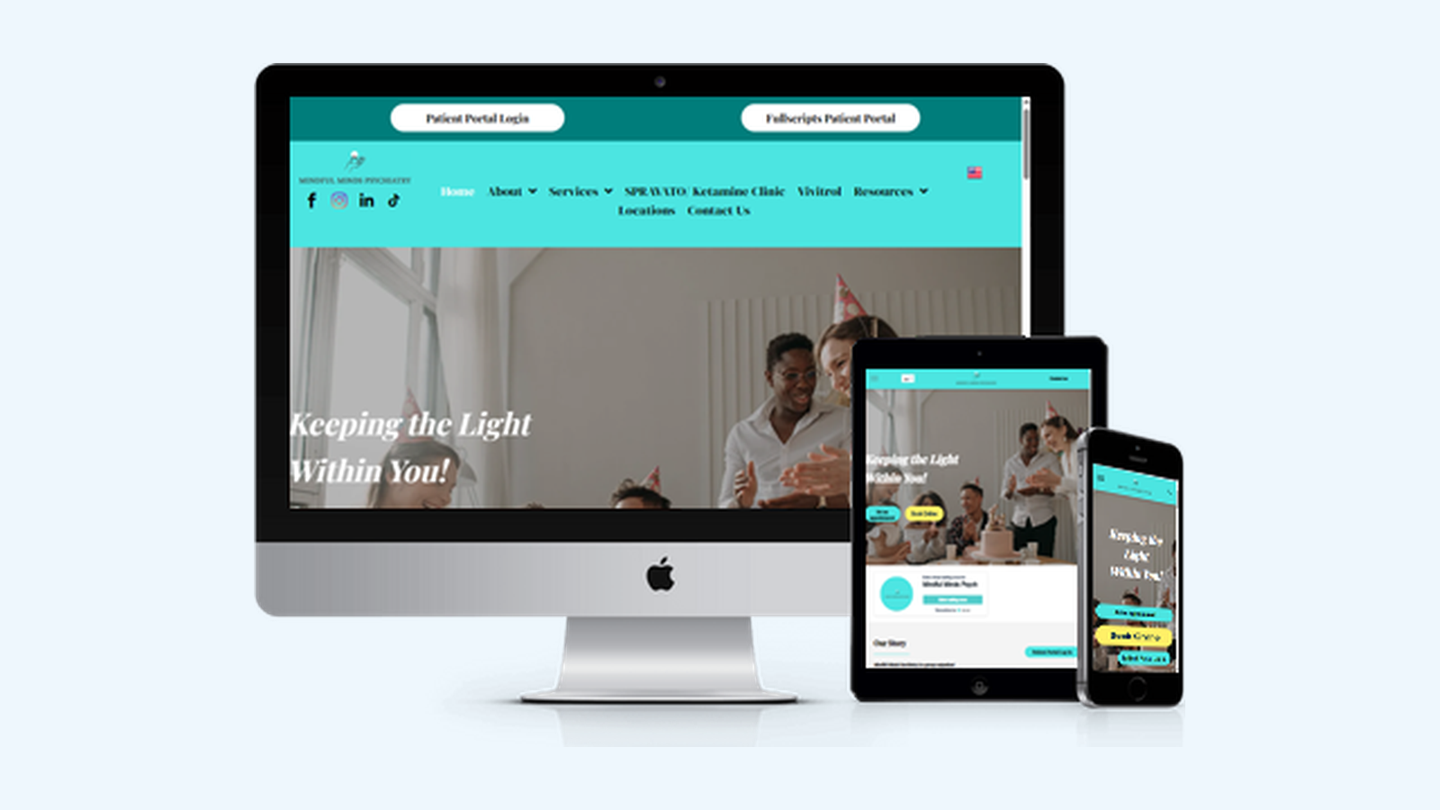 Mental Health website design example